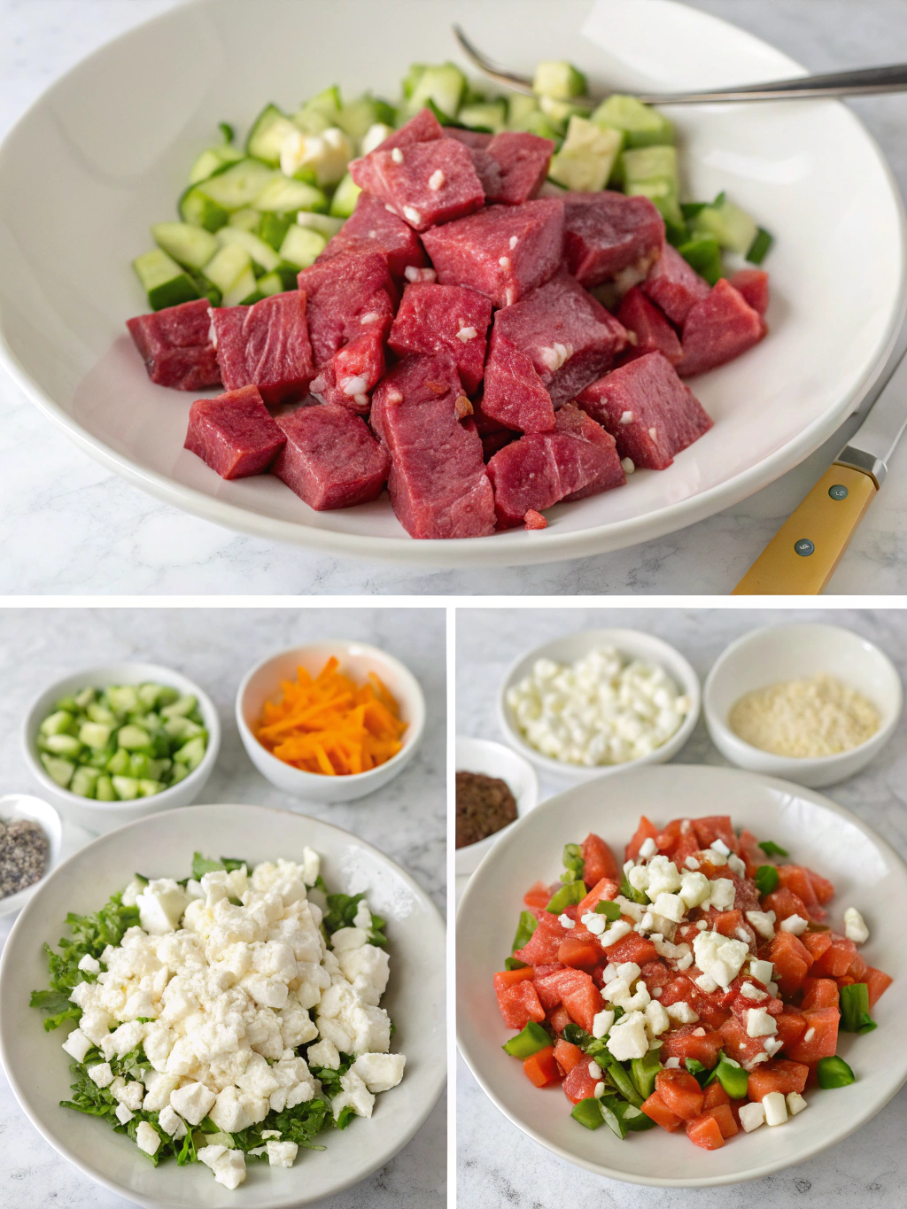 How 7 Steps Transform Beef and Feta Salad into a Delightful Dish 3 beef and feta salad step by step 1