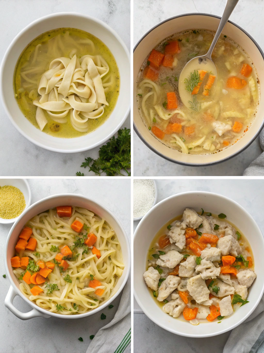 Chicken Noodle Soup: 5 Easy Ways to Make It Irresistible 3 Step-by-step visual guide to making chicken noodle soup