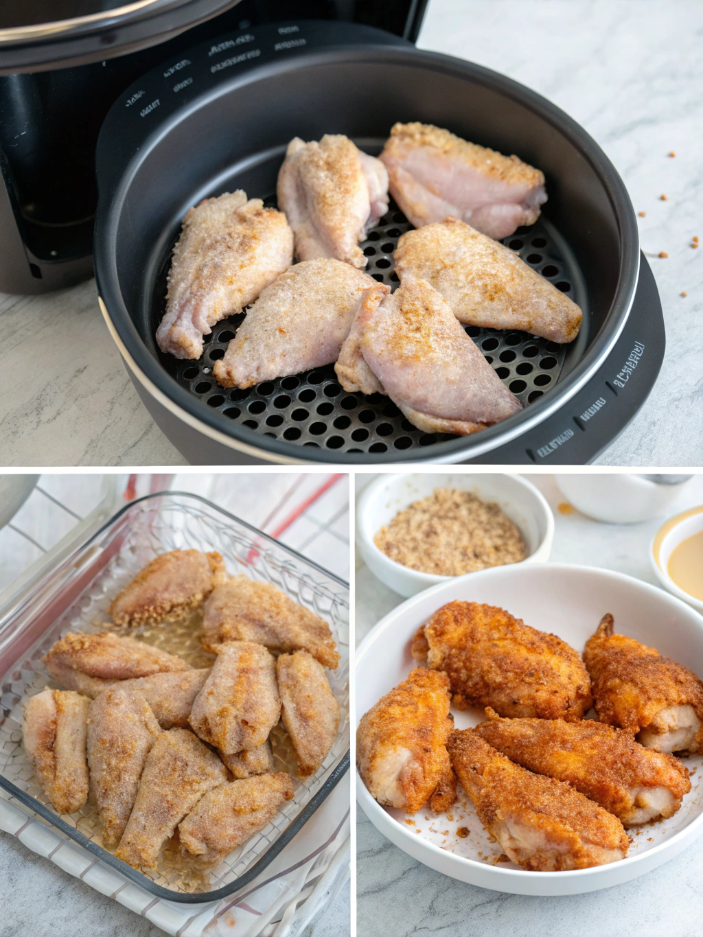 Air Fryer Chicken Wings: 7 Secrets for your Great 3 air fryer chicken wings step by step
