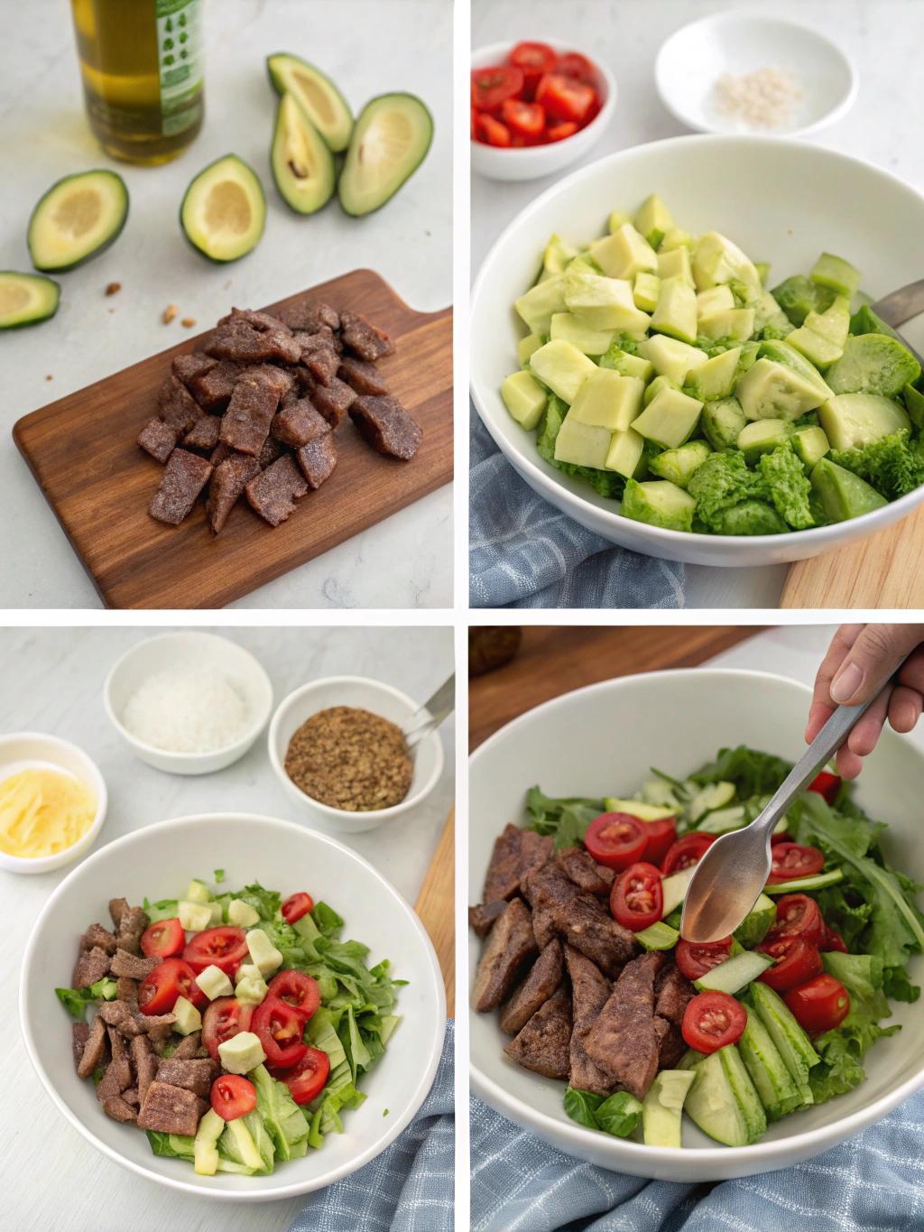 Beef and Avocado Salad: 5 Tips for a Great Packed Dish 3 beef and avocado salad step by step