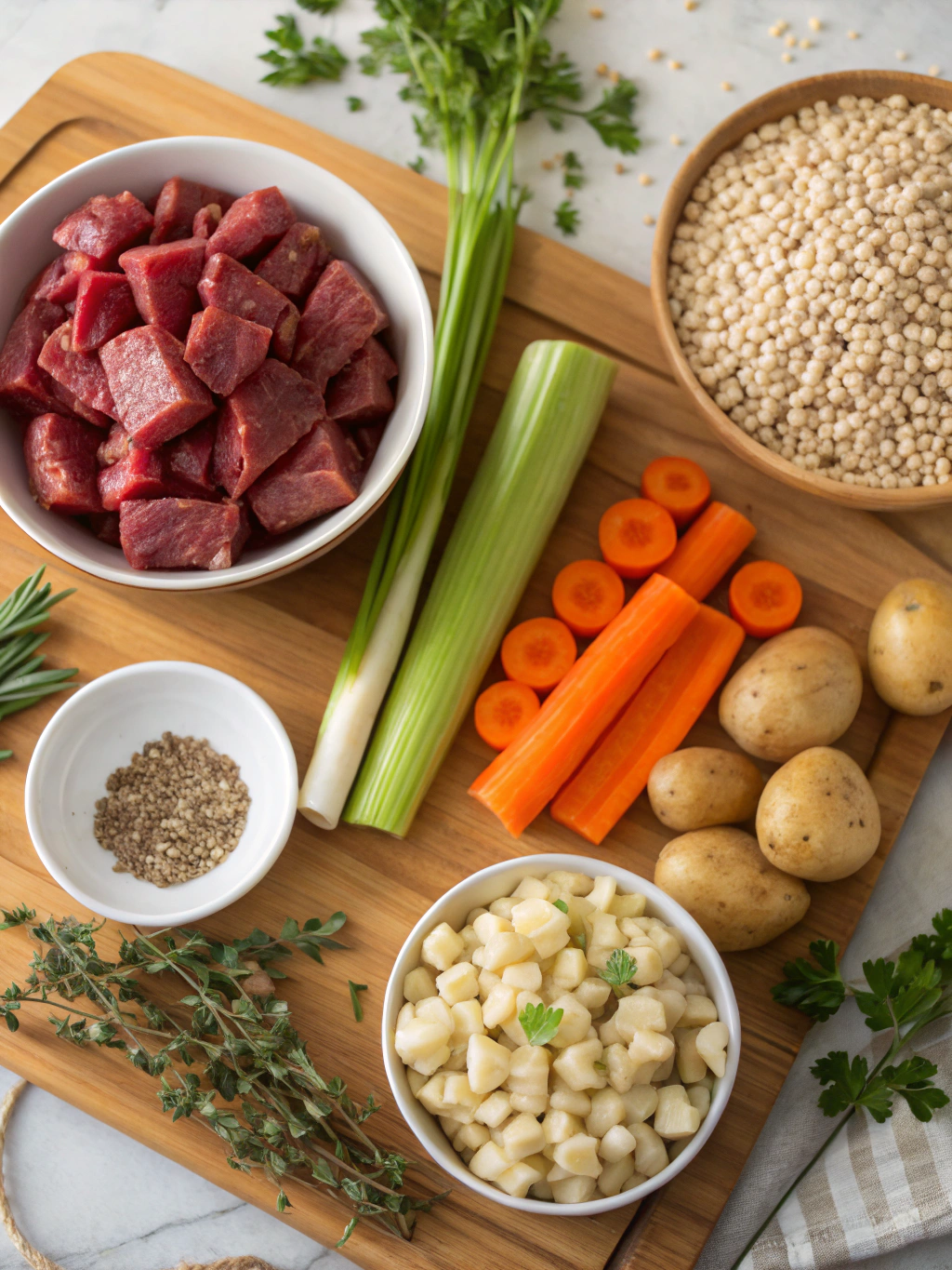 Beef and Barley Soup: 5 Secrets to Perfect Cozy Comfort 2 beef and barley soup ingrdien
