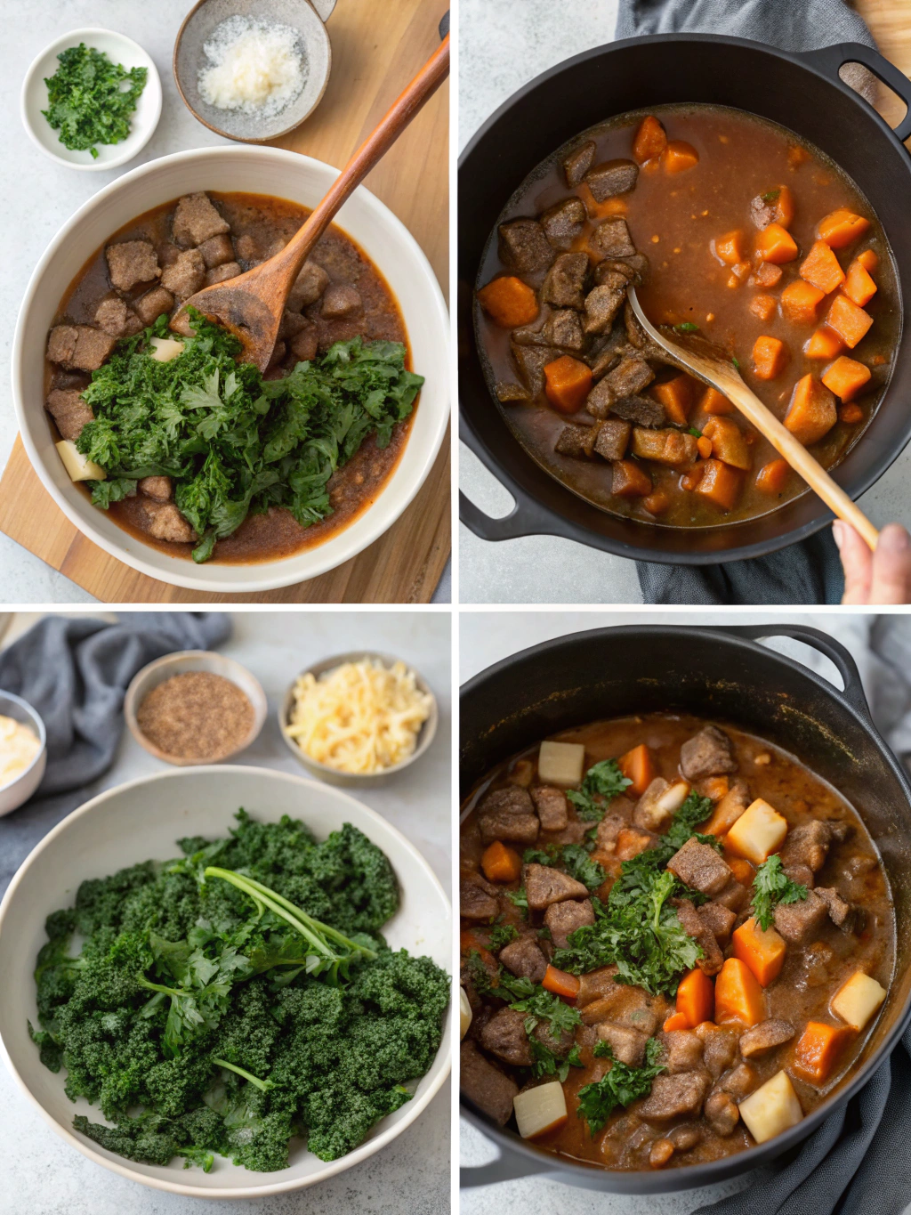 Beef and Kale Stew: great 5 Reasons why Will Warm You 3 beef and kale stew step by step
