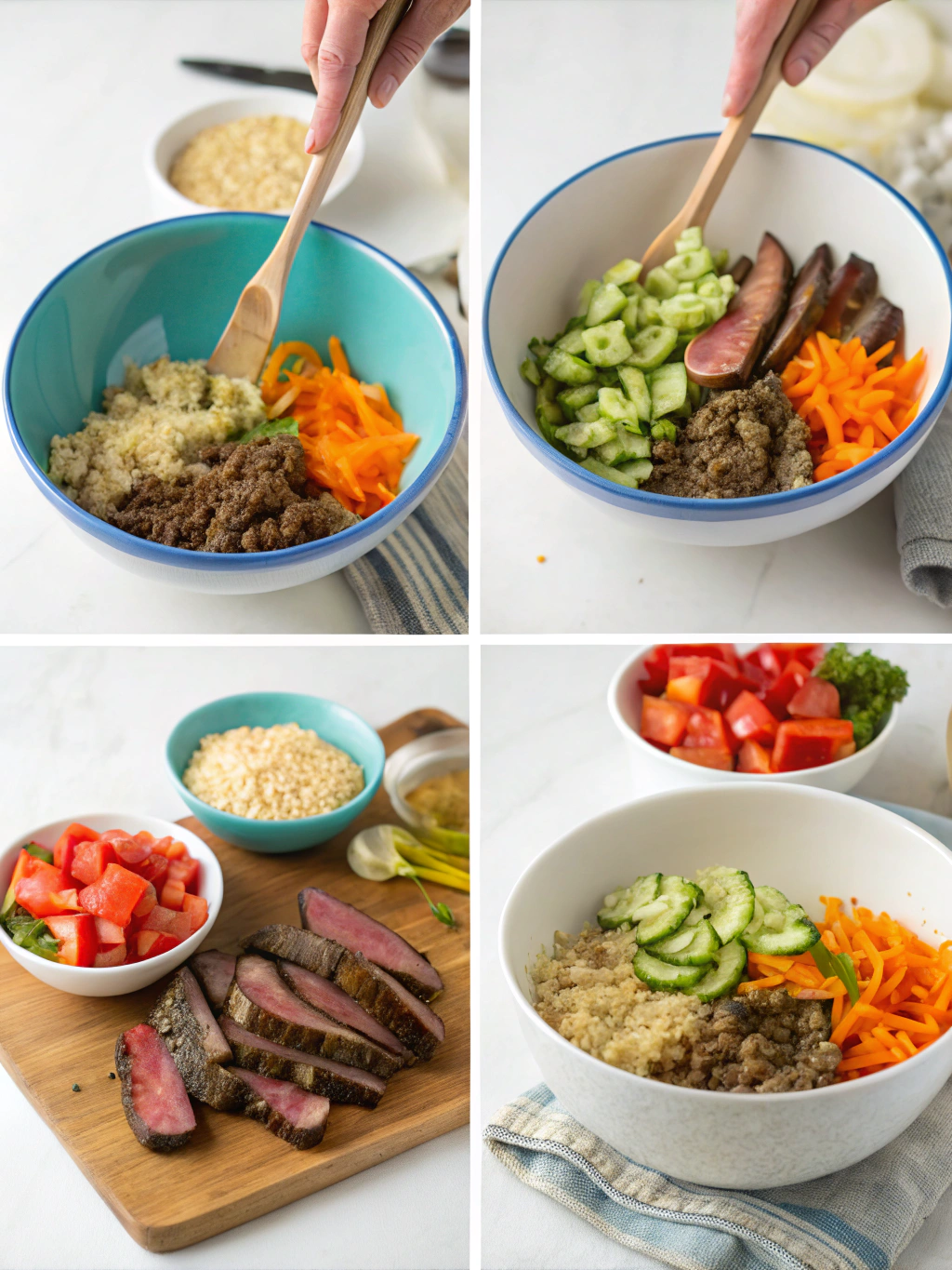 Beef and Quinoa Bowl: great 7 You need to Try! 3 beef and quinoa bowl step by step