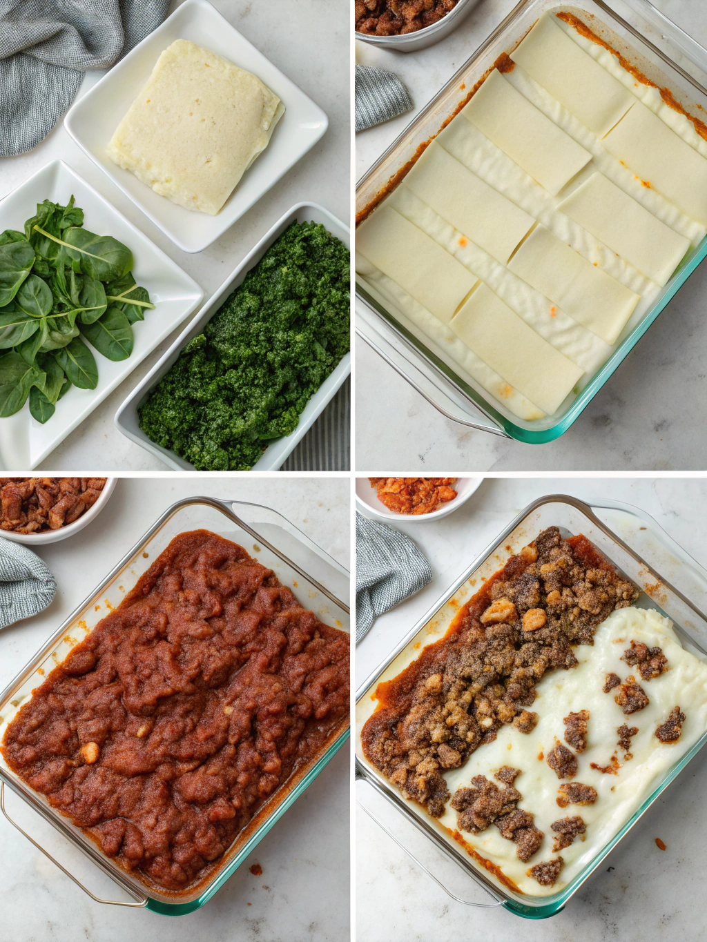 Beef and Spinach Lasagna: 3 Reasons You'll Love This Recipe! 3 beef and spinach lasagna step by step