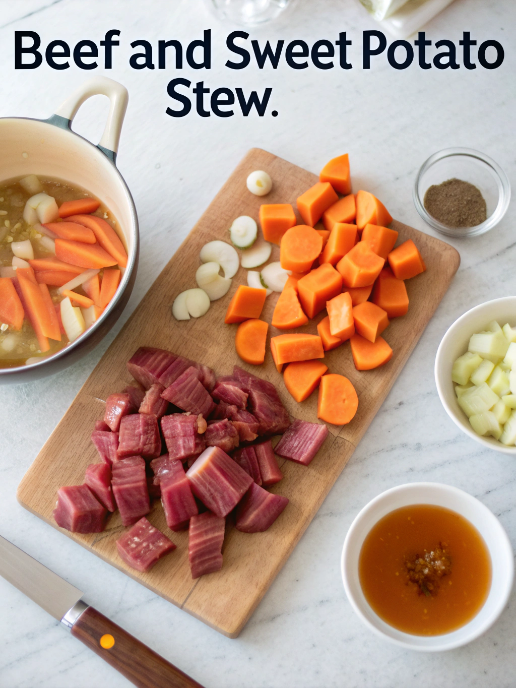 How easy 5 Steps Make Beef and Sweet Potato Stew Irresistible! 3 beef and sweet potato stew step by step