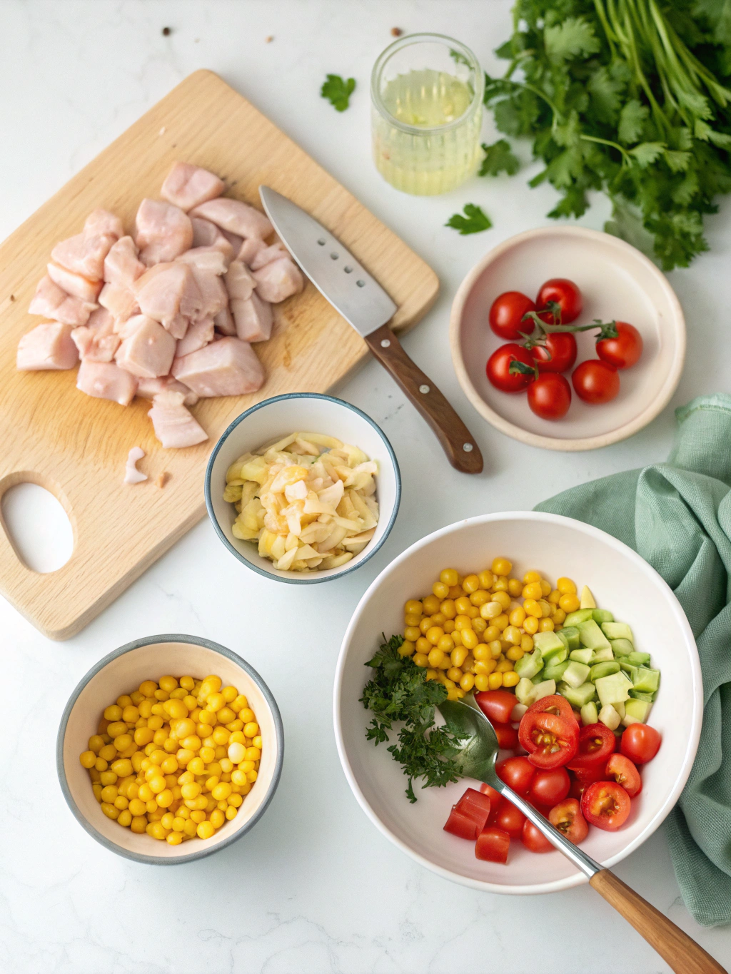 Chicken and Corn Salad Recipe: 3 Easy Steps to Deliciousness! 3 chicken and corn salad recipe step by step