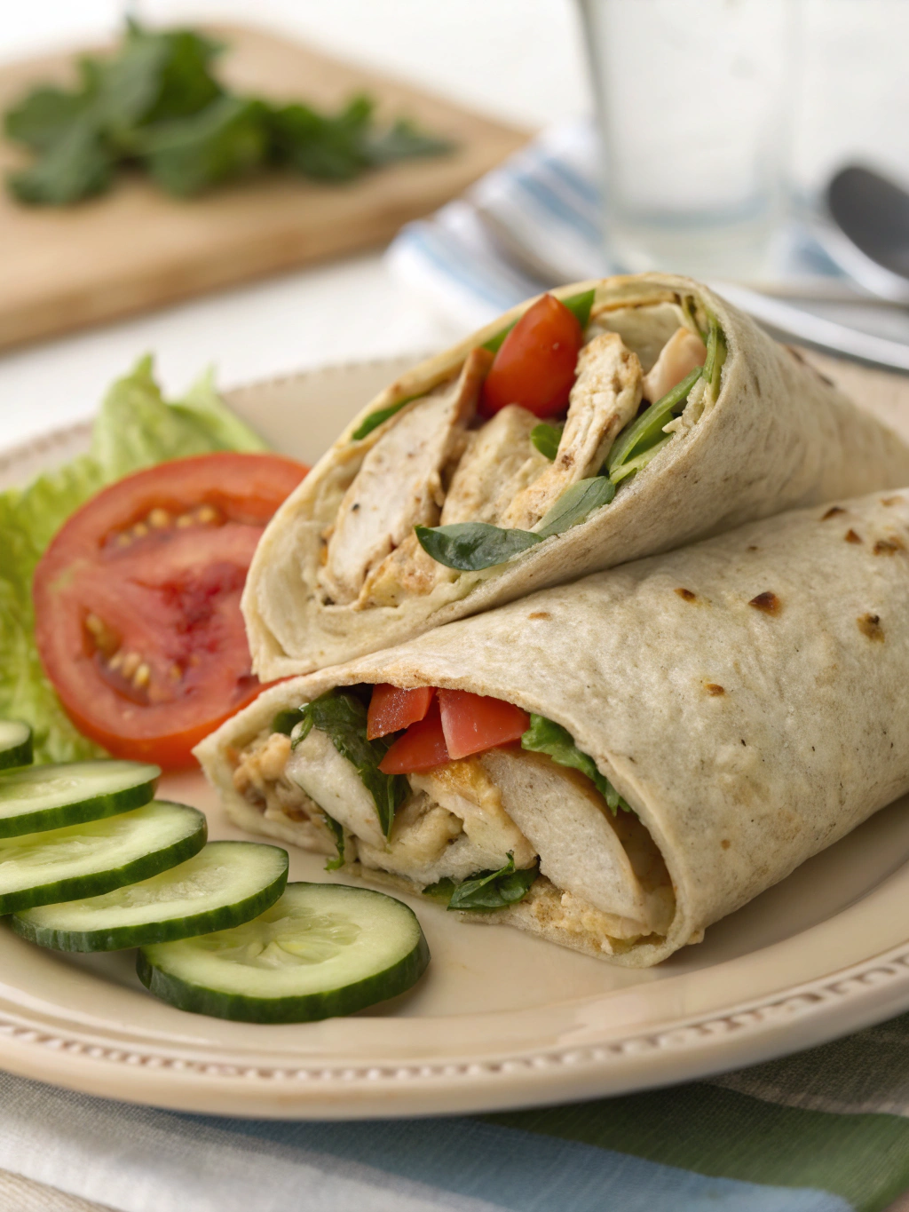 Chicken and Hummus Wrap Recipe: 7 Easy Steps for Flavor! 4 chicken and hummus wrap recipe Final result