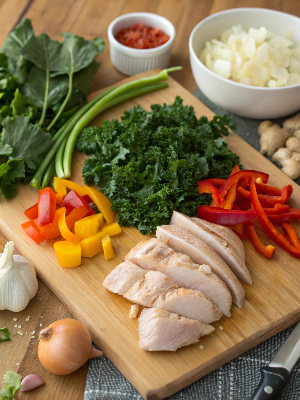 Chicken and Kale Stir Fry Recipe: 5 hack to Deliciousness! 2 chicken and kale stir fry recipe ingrdien