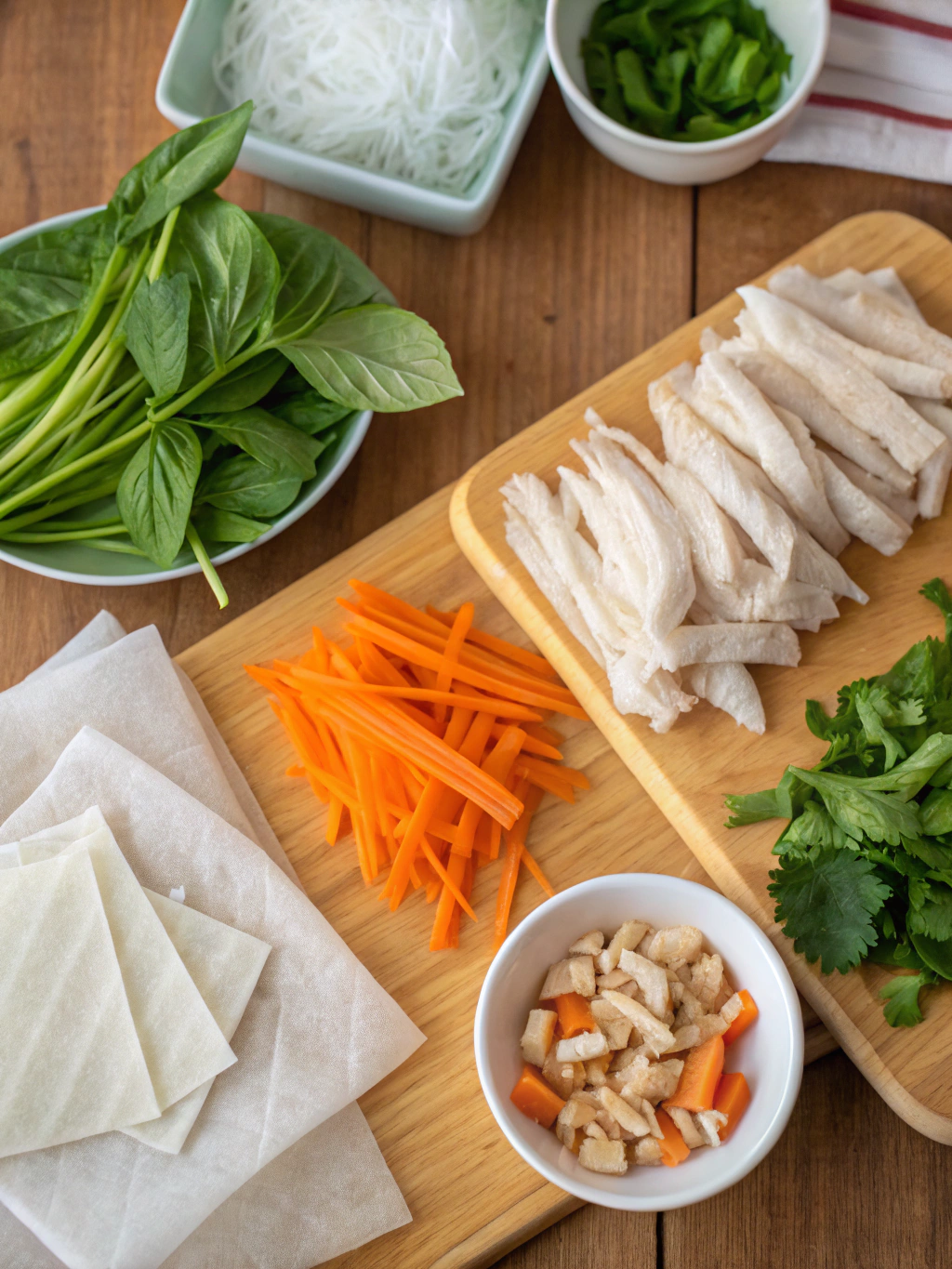 Chicken Rice Paper Rolls Recipe: 5 Easy Steps to Deliciousness 2 chicken rice paper rolls recipe ingrdien