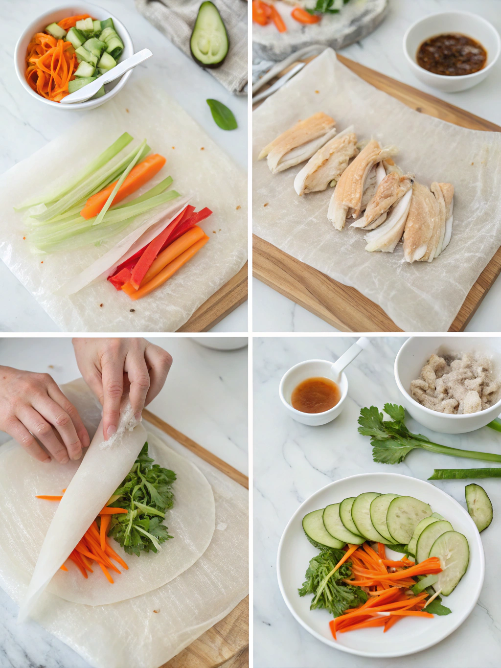 Chicken Rice Paper Rolls Recipe: 5 Easy Steps to Deliciousness 3 chicken rice paper rolls recipe step by step