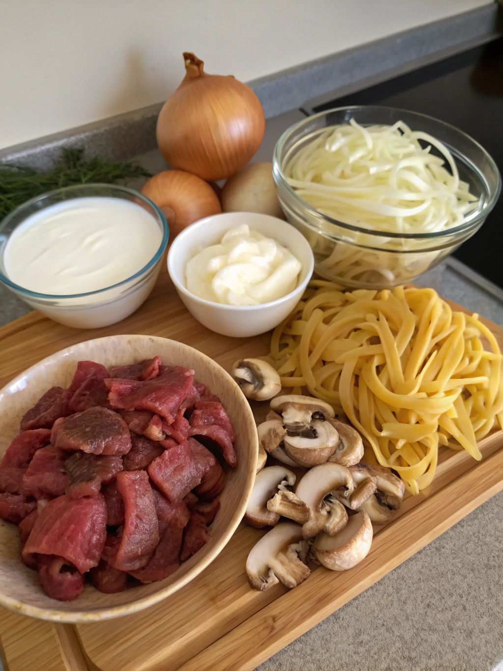 Beef and Mushroom Stroganoff: 5 Must-Try Easy Recipes Today! 2 beef and mushroom stroganoff ingrdien