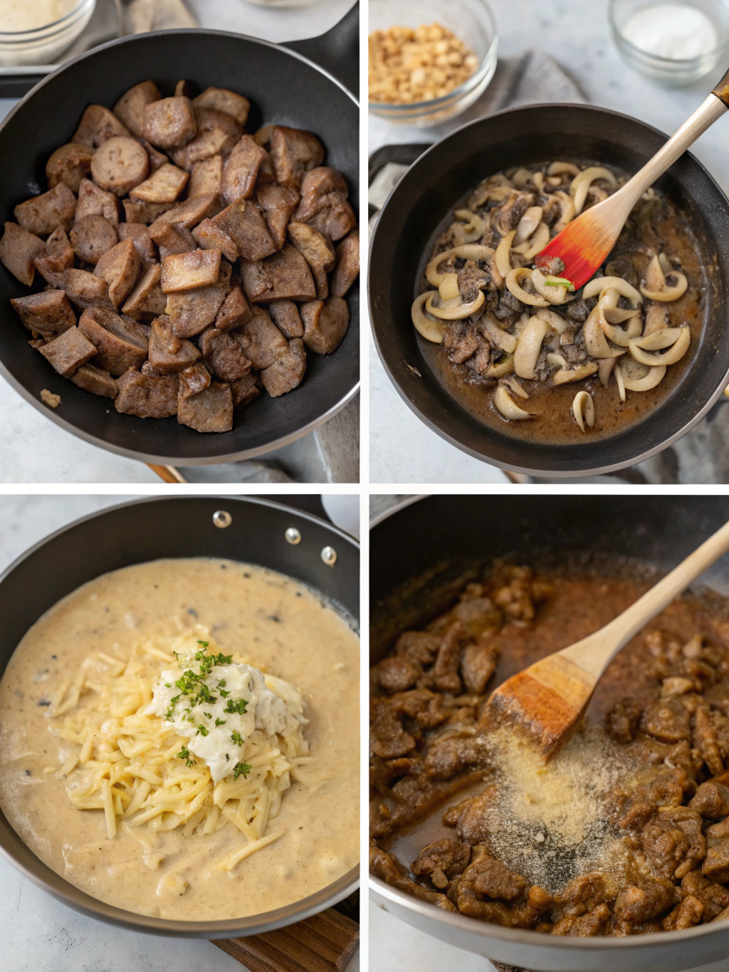Beef and Mushroom Stroganoff: 5 Must-Try Easy Recipes Today! 3 beef and mushroom stroganoff step by step