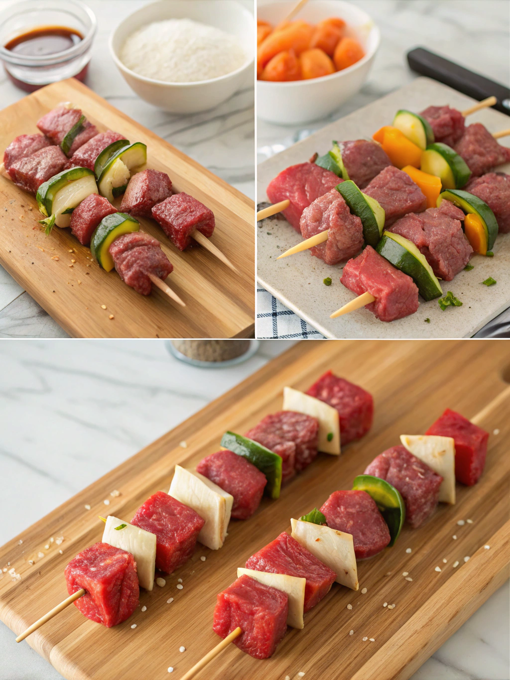 Beef Kabobs: 7 Easy Steps for Juicy BBQ Perfection! 3 beef kabobs step by step