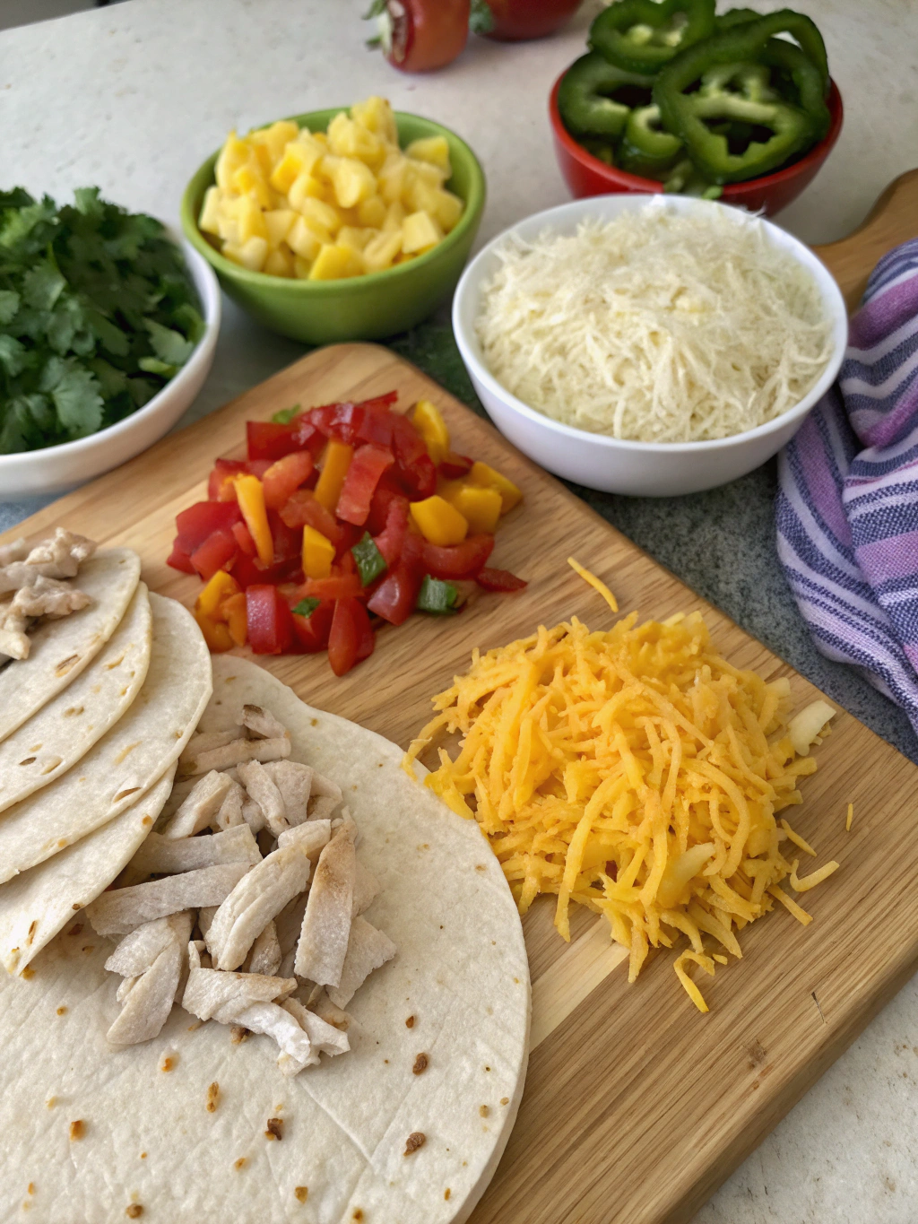 Chicken and Cheese Quesadill: 5 Easy Steps to a Tasty Snack! 2 chicken and cheese quesadill ingrdien